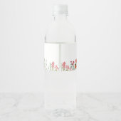 ワイルドフラワーカラフルのブライダルシャワーへの招待 ペットボトルラベル (裏面)
