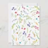 ワイルドフラワーカラフルのブライダルシャワーへの招待 招待状 (裏面)