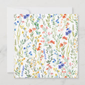 ワイルドフラワーカラフルのブライダルシャワーへの招待 招待状 (裏面)