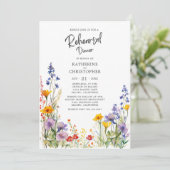 ワイルドフラワーカラフルのリハ結婚ーサルディナー 招待状 (スタンド正面)