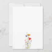 ワイルドフラワーカラフルのリハ結婚ーサルディナー 招待状 (裏面)