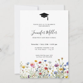 ワイルドフラワーカラフルの卒業パーティーの写真 シーズンカード