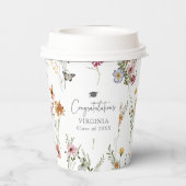 ワイルドフラワーカラフルの卒業 紙コップ (裏面)