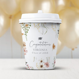 ワイルドフラワーカラフルの卒業 紙コップ