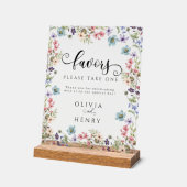 ワイルドフラワーカラフルの春の結婚式の恩恵 アクリルサイン (傾斜)