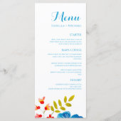 ワイルドフラワーカラフルの水の色のメ結婚ニュー メニュー (正面)