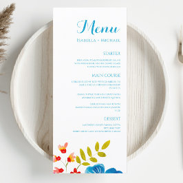 ワイルドフラワーカラフルの水の色のメ結婚ニュー メニュー