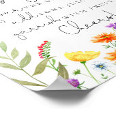 ワイルドフラワーカラフルの泡立つバー徴候 ポスター (角)