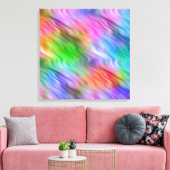 ワイルドフラワーカラフルの波状テクスチャ キャンバスプリント (インサイチュ (リビング))