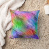 ワイルドフラワーカラフルの波状テクスチャ クッション (ブランケット)