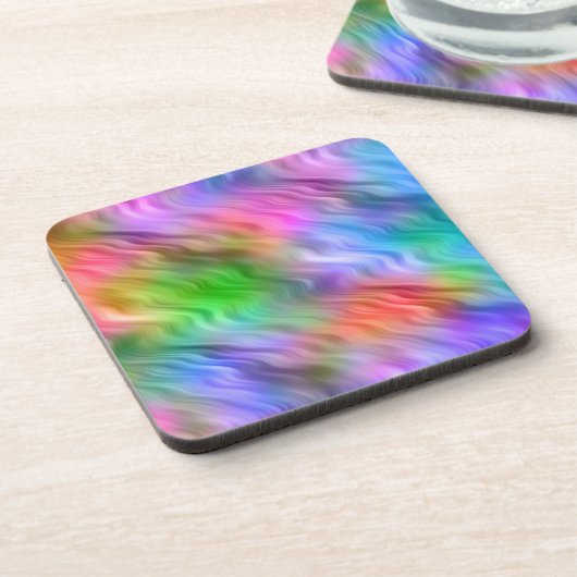 ワイルドフラワーカラフルの波状テクスチャ コースター (左側)