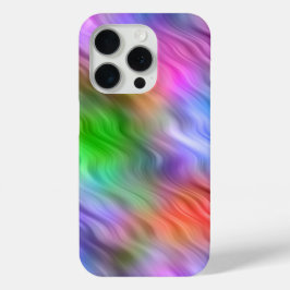 ワイルドフラワーカラフルの波状テクスチャ iPhone 15 PROケース