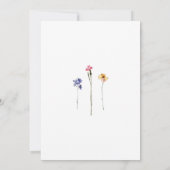 ワイルドフラワーカラフルの第3誕生日パーティー 招待状 (裏面)