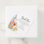 ワイルドフラワーカラフルの結婚ありがとうギフト フェイバータグ (インサイチュ)
