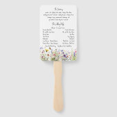 ワイルドフラワーカラフルの結婚式のプログラムファン ハンドファン (裏面)