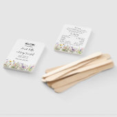 ワイルドフラワーカラフルの結婚式のプログラムファン ハンドファン (組立なし)