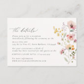 ワイルドフラワーカラフルの結婚詳細のエンクロージャカード エンクロージャーカード (正面)