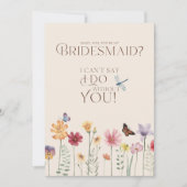 ワイルドフラワーカラフルの花嫁の提案 招待状 (正面)