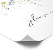 ワイルドフラワーカラフルの赤ちゃんシャワー飲料の看板 ポスター (角)