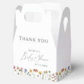 ワイルドフラワーカラフルの赤ちゃんシャワー フェイバーボックス (オープン)