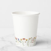 ワイルドフラワーカラフルの赤ちゃんシャワー 紙コップ (裏面)