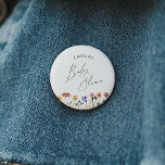 ワイルドフラワーカラフルの赤ちゃんシャワー 缶バッジ<br><div class="desc">このカラフルの野生の花の赤ちゃんシャワーボタンは、あなたのシンプルに最適でお洒落す、ボー虹の夏の赤ちゃんシャワー。鮮やかで魅力的なピンク、イエロー、オレンジ、金ゴールド色の花模様与えは、この製品はミニマリストのエレガント、ヴィンテージヒッピー春園の製品である。デザインモダンはアート繊細で、クラシックの草地を水の色で自然描いている。このデザインはあなたはに見える方が救済、秋や春や夏の赤ん坊のシャワーに向けて達成できる！製品の感じデザインに関しては、お気軽にお問い合わせ下さい。喜んで救済い!</div>