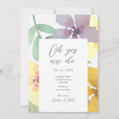 ワイルドフラワーカラフルウェディングレセプション招待状 招待状 (正面)