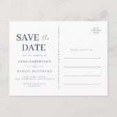 ワイルドフラワーカラフルウェディング日付はがきを保存 インビテーションポストカード (裏面)