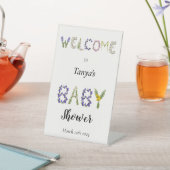 ワイルドフラワーカラフルウェルカムベビーシャワー 台座サイン (インサイチュ)