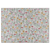 ワイルドフラワーカラフルウォーターのカラーデザイン カッティングボード (正面)