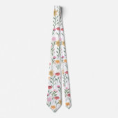 ワイルドフラワーカラフルウォーターのカラーデザイン ネクタイ (正面)