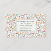 ワイルドフラワーカラフルウォーターのカラーデザイン 名刺 (裏面)