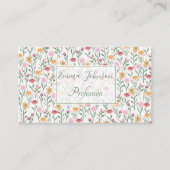 ワイルドフラワーカラフルウォーターのカラーデザイン 名刺 (正面)