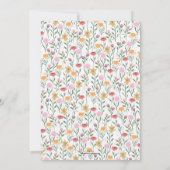 ワイルドフラワーカラフルウォーターのカラーデザイン 招待状 (裏面)