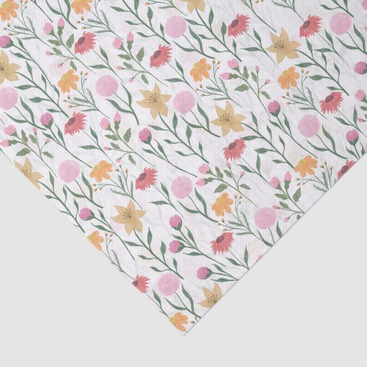 ワイルドフラワーカラフルウォーターのカラーデザイン 薄葉紙 (詳細)