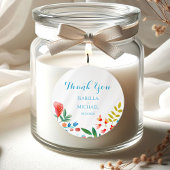 ワイルドフラワーカラフルウォーターの色が結婚ありがとう ラウンドシール