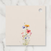 ワイルドフラワーカラフルエレガントな結婚式ありがとう フェイバータグ (裏面)