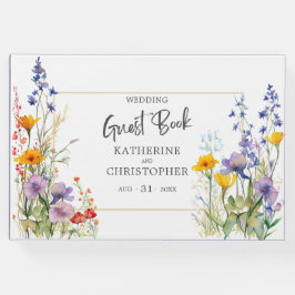 ワイルドフラワーカラフルエレガントな結婚式 ゲストブック