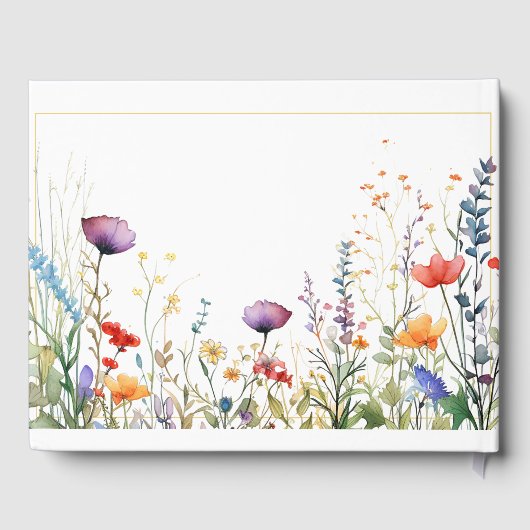 ワイルドフラワーカラフルエレガントな結婚式 ゲストブック (裏面)