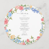 ワイルドフラワーカラフルエレガントな結婚式 メニュー (正面)