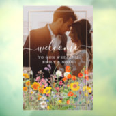 ワイルドフラワーカラフルカントリーのウェディングウェルカムフォト ウィンドウサイン (シート3)