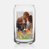 ワイルドフラワーカラフルカントリーのウェディングウェルカムフォト ガラス缶 (正面)