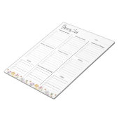 ワイルドフラワーカラフルガーデンの食料品一覧 ノートパッド (アングル)