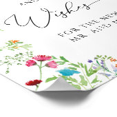 ワイルドフラワーカラフルガーデンアドバイスとウィッシュ ポスター (角)