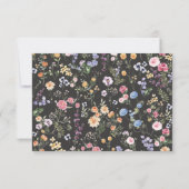 ワイルドフラワーカラフルガーデンパーティーウェディングRSVPカード カード (裏面)