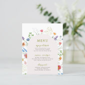 ワイルドフラワーカラフルガーデンブライダルシャワーメニュー (スタンド正面)