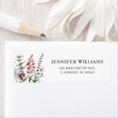 ワイルドフラワーカラフルガーデン差出人住所ラベル ラベル (インサイチュ)