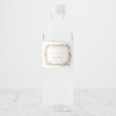 ワイルドフラワーカラフルガーデン花結婚式パーティー ペットボトルラベル (正面)