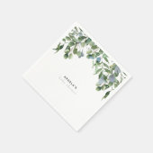 ワイルドフラワーカラフルグリーンカスタムリーベビー スタンダードカクテルナプキン (角)