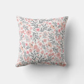 ワイルドフラワーカラフルサマーフローラホワイト クッション (裏面)